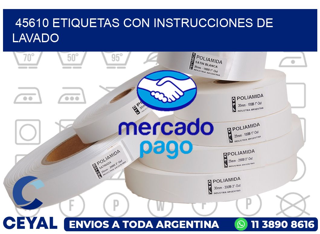 45610 ETIQUETAS CON INSTRUCCIONES DE LAVADO