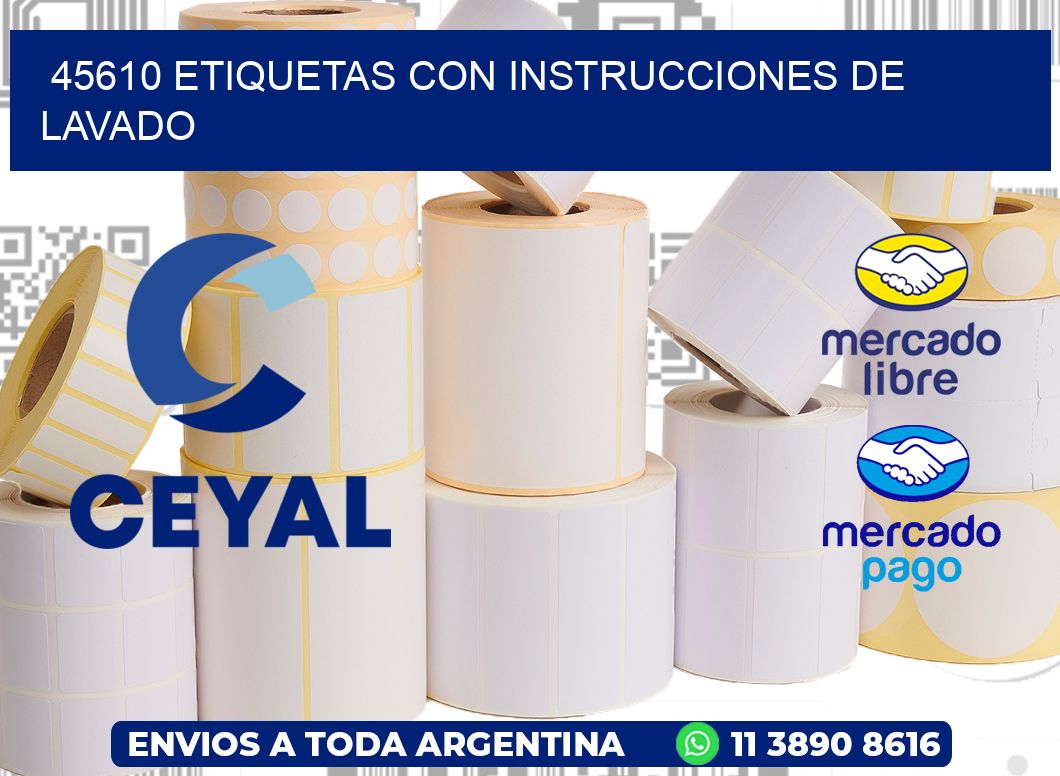 45610 ETIQUETAS CON INSTRUCCIONES DE LAVADO