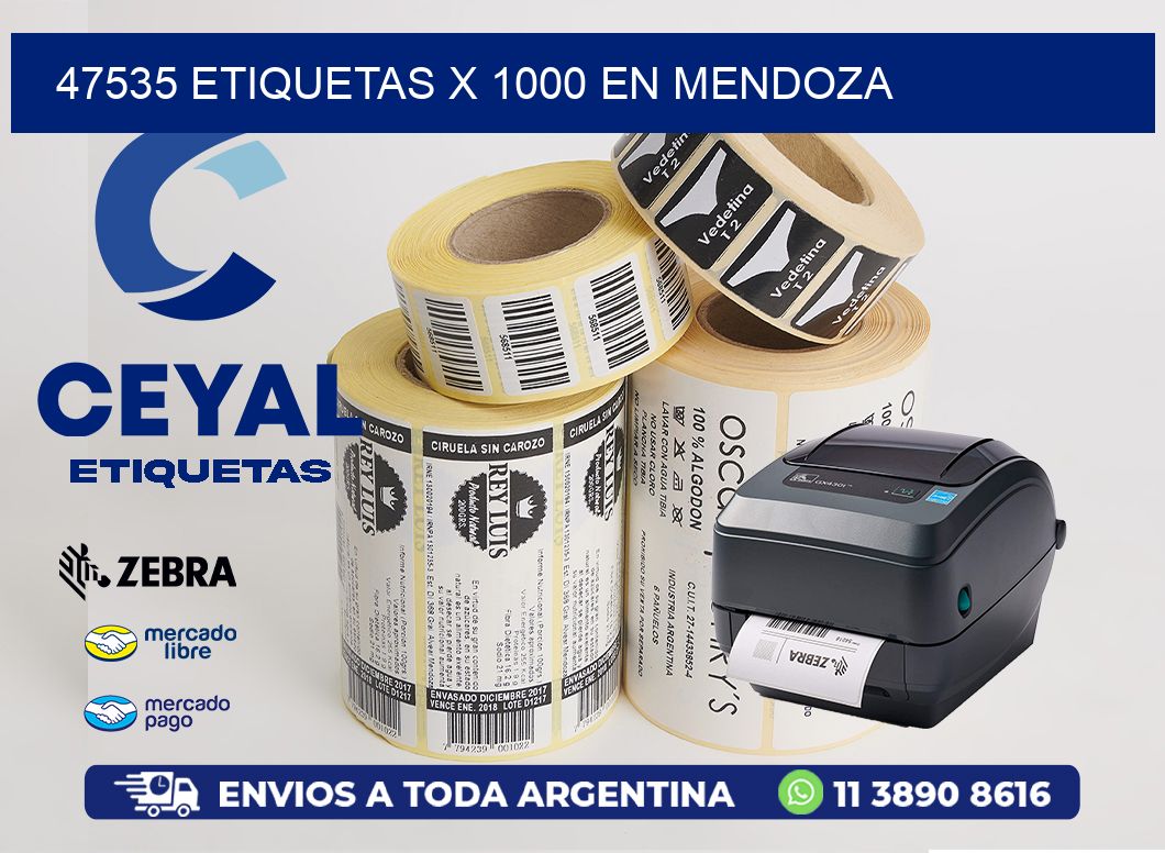 47535 ETIQUETAS X 1000 EN MENDOZA