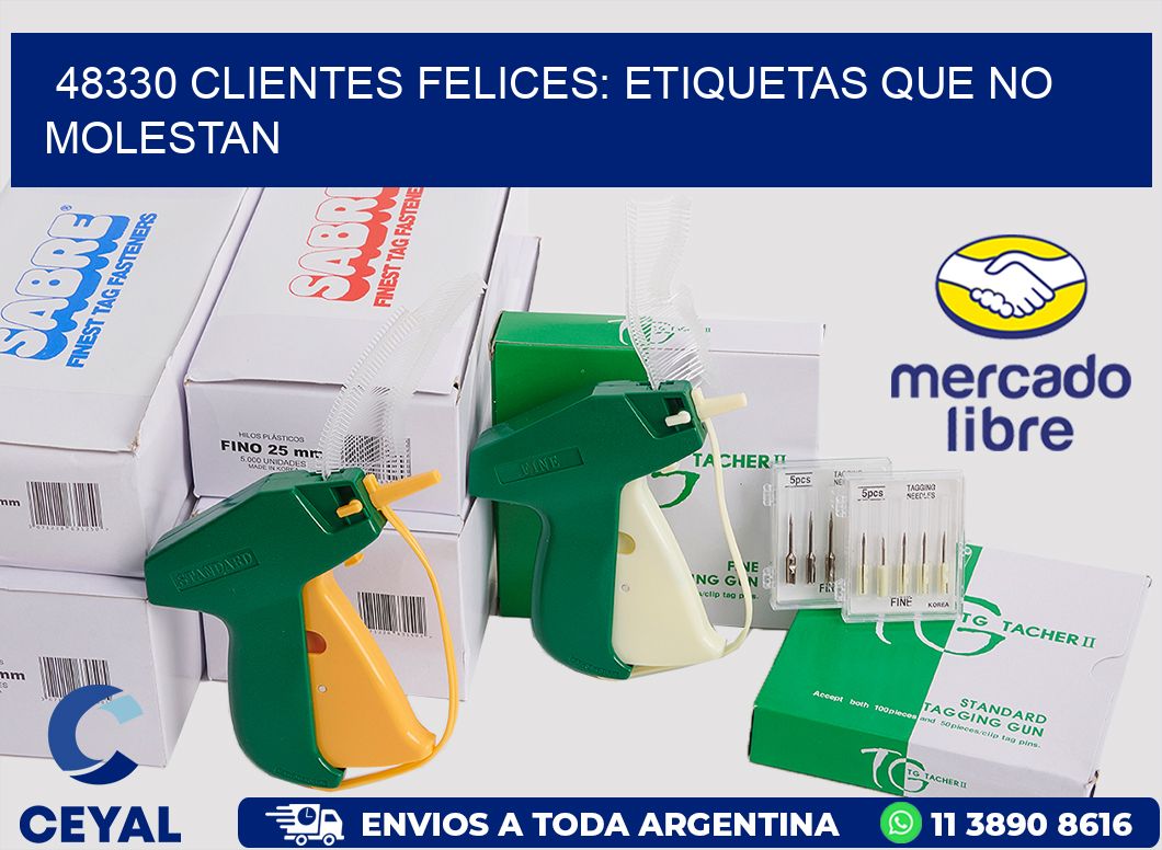 48330 CLIENTES FELICES: ETIQUETAS QUE NO MOLESTAN