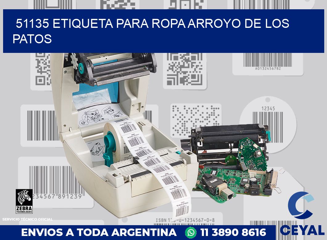 51135 ETIQUETA PARA ROPA ARROYO DE LOS PATOS