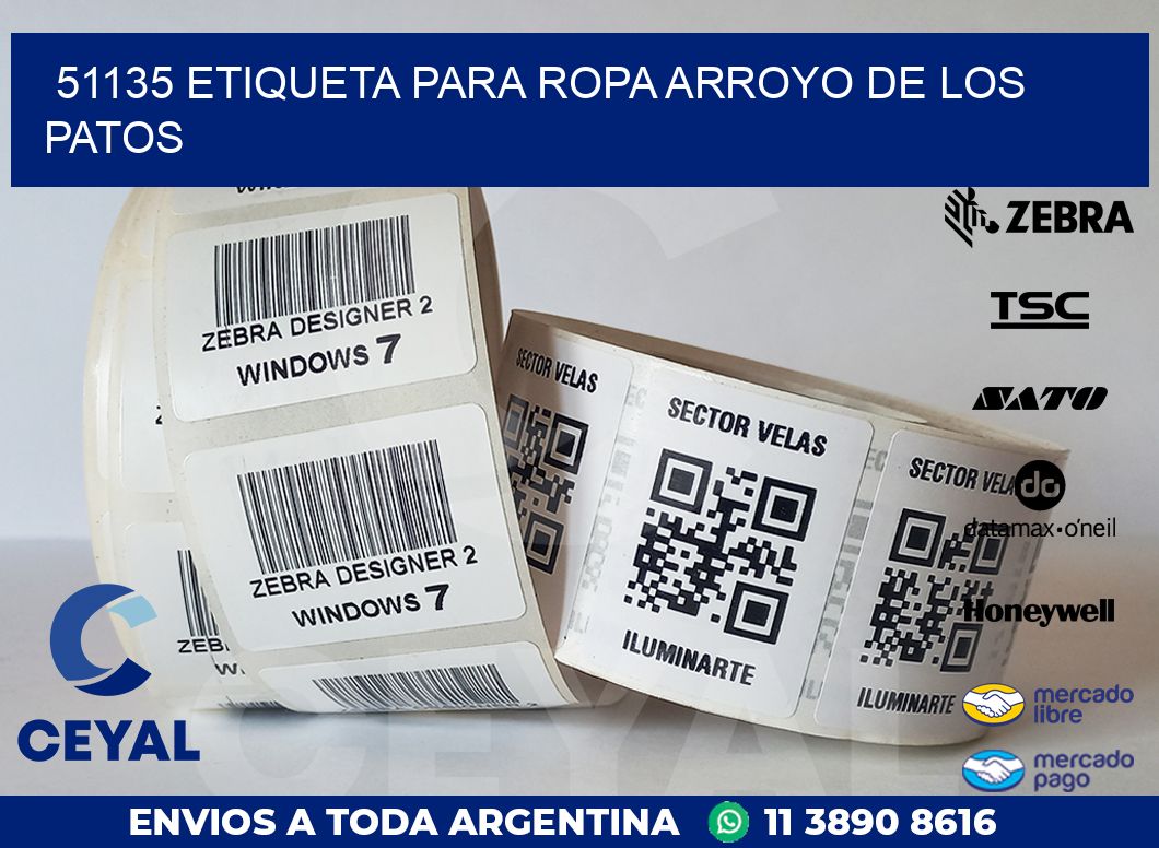 51135 ETIQUETA PARA ROPA ARROYO DE LOS PATOS