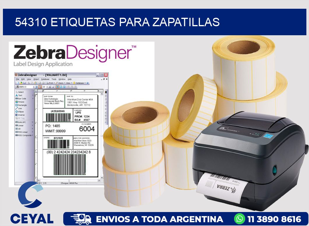 54310 ETIQUETAS PARA ZAPATILLAS