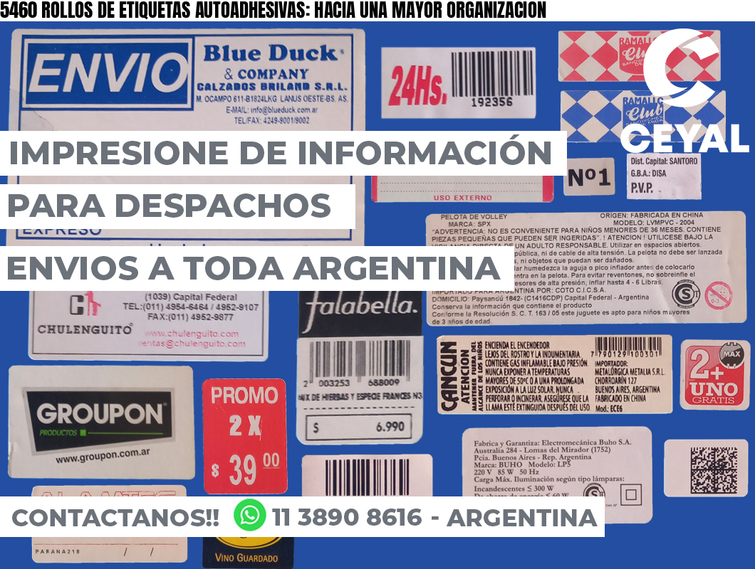 5460 ROLLOS DE ETIQUETAS AUTOADHESIVAS: HACIA UNA MAYOR ORGANIZACION