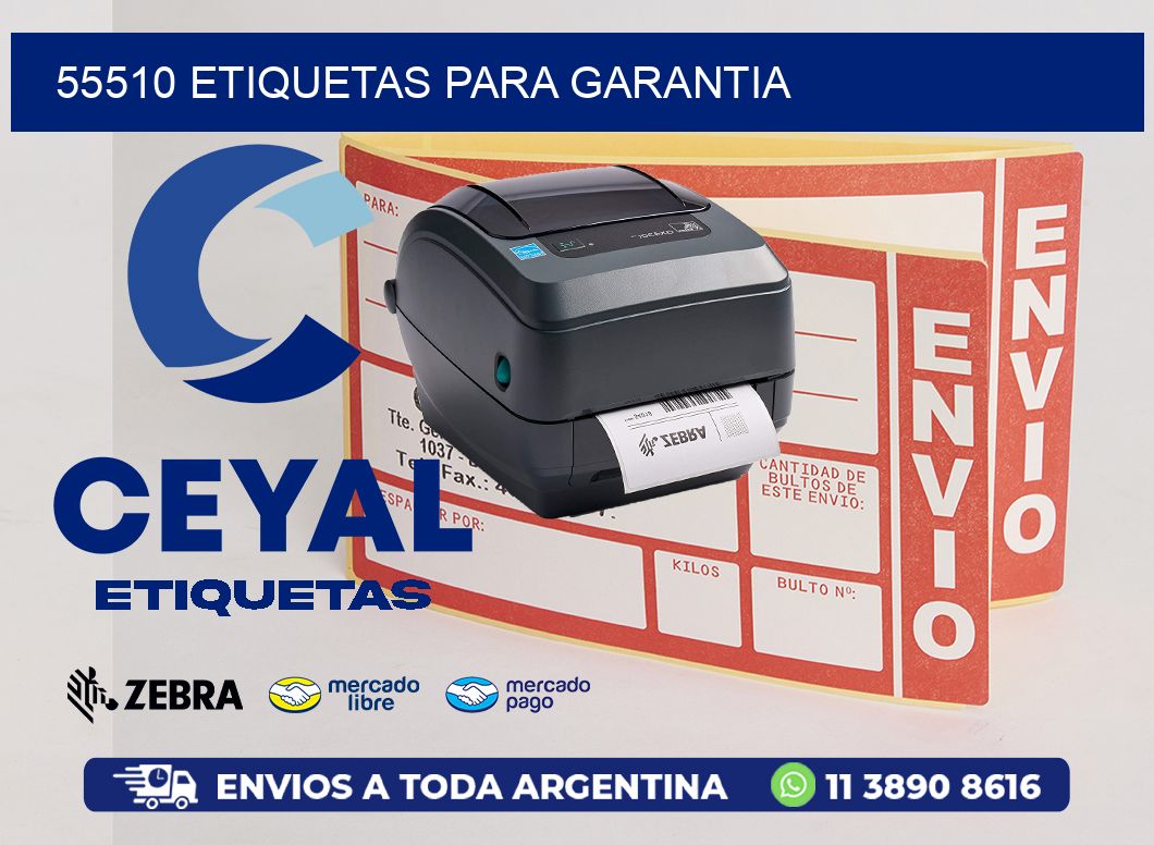 55510 etiquetas para garantia