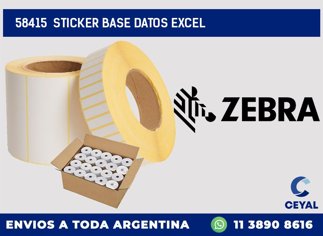 58415  sticker base datos excel