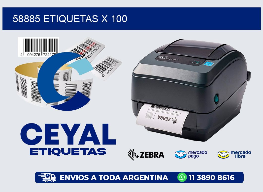 58885 ETIQUETAS X 100