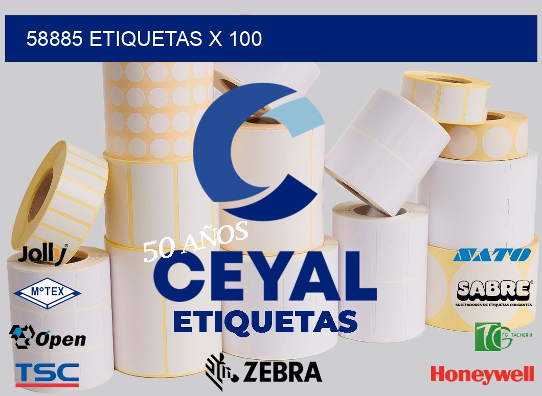 58885 ETIQUETAS X 100