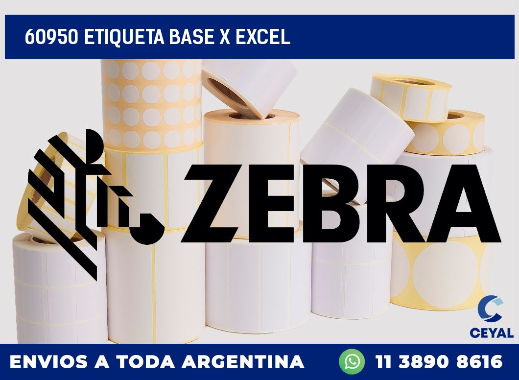 60950 etiqueta base x excel