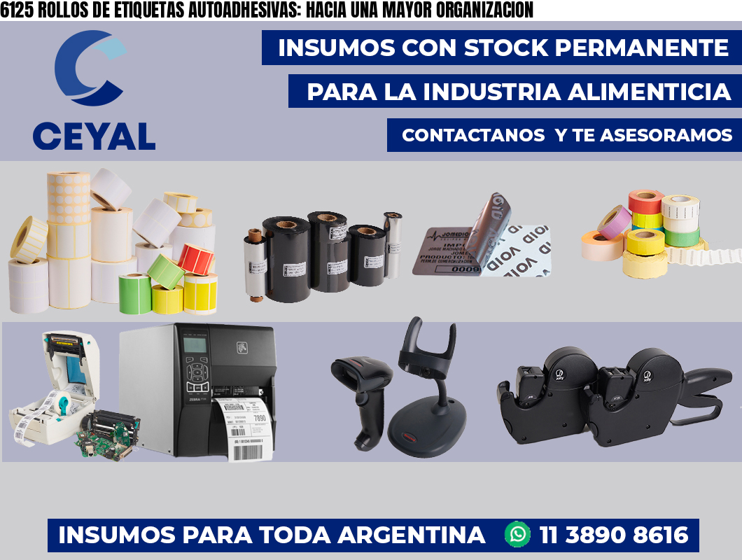 6125 ROLLOS DE ETIQUETAS AUTOADHESIVAS: HACIA UNA MAYOR ORGANIZACION