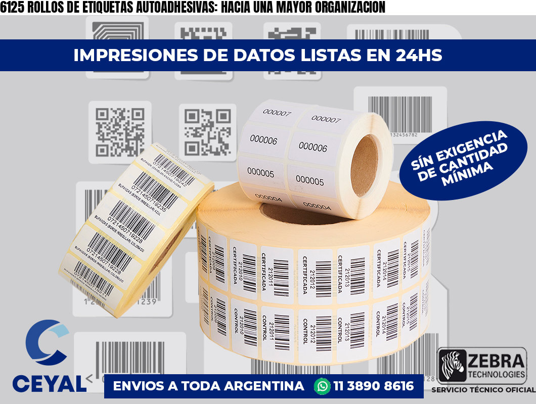 6125 ROLLOS DE ETIQUETAS AUTOADHESIVAS: HACIA UNA MAYOR ORGANIZACION
