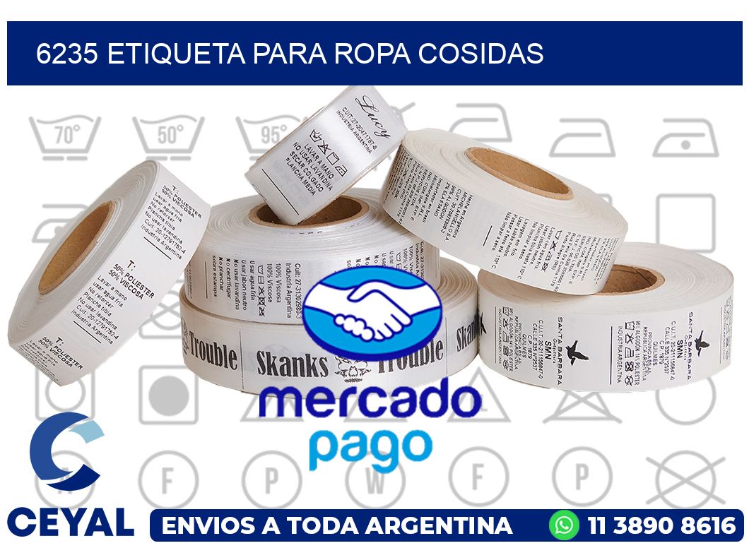 6235 ETIQUETA PARA ROPA COSIDAS