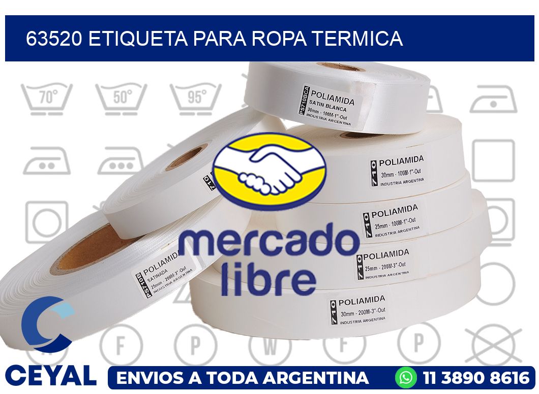 63520 ETIQUETA PARA ROPA TERMICA
