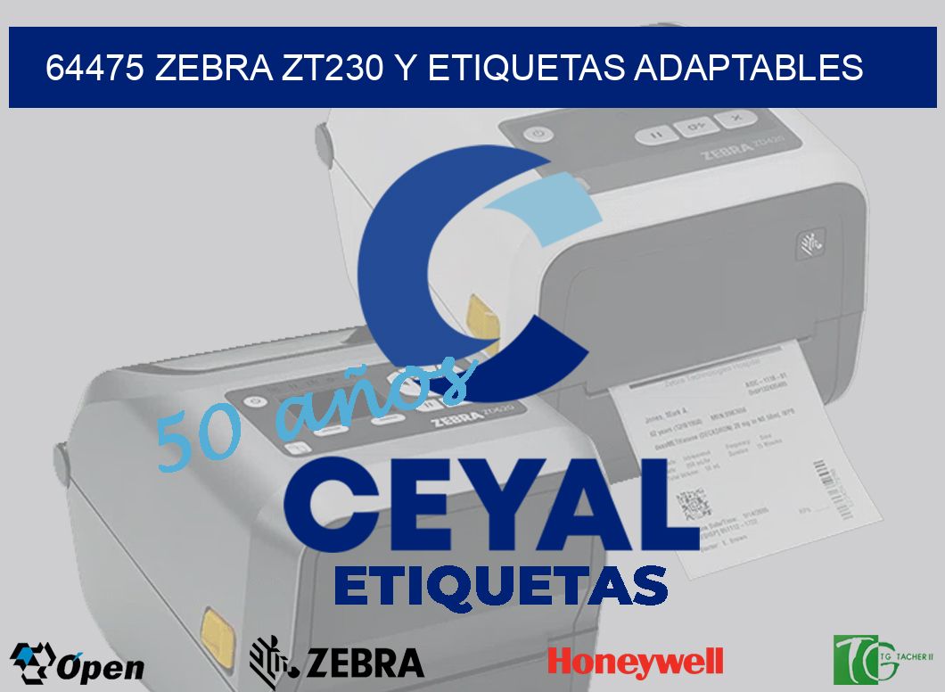 64475 Zebra ZT230 y Etiquetas Adaptables