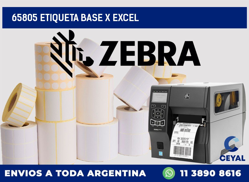 65805 etiqueta base x excel