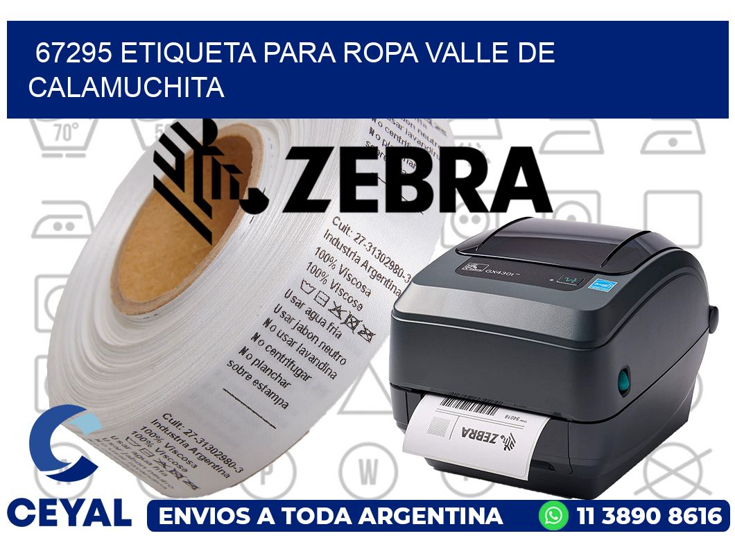 67295 ETIQUETA PARA ROPA VALLE DE CALAMUCHITA