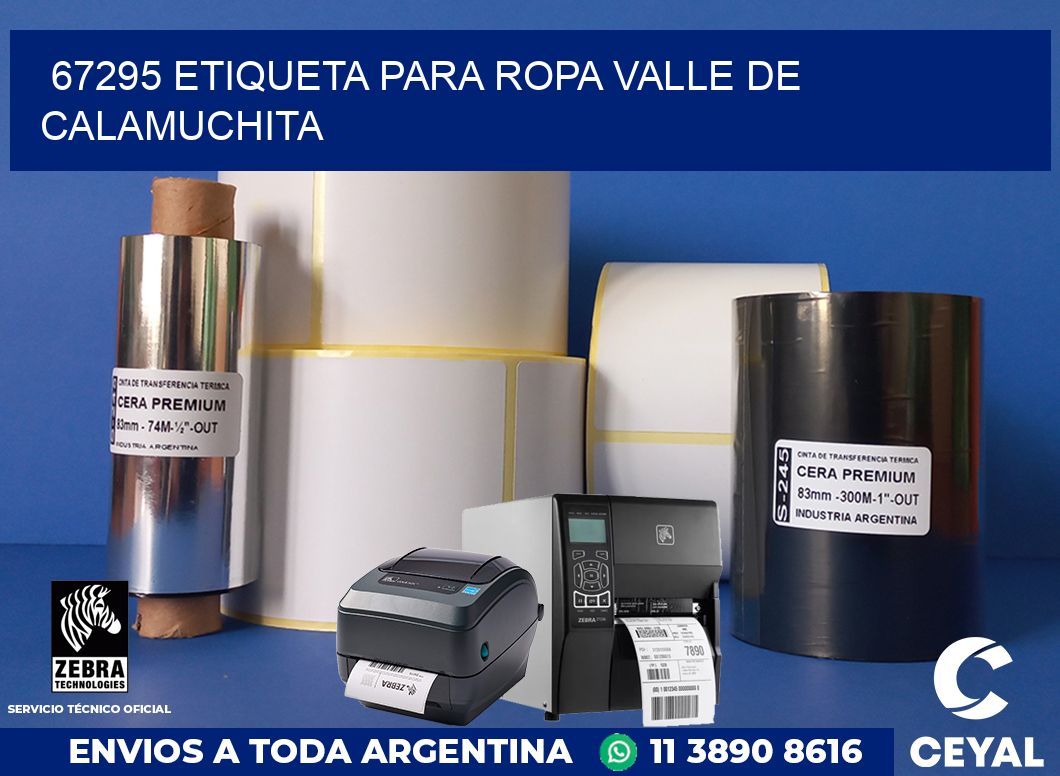 67295 ETIQUETA PARA ROPA VALLE DE CALAMUCHITA