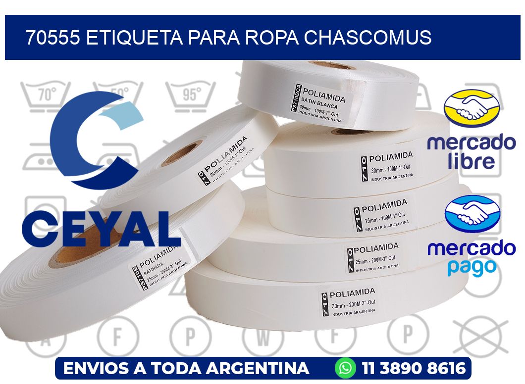 70555 ETIQUETA PARA ROPA CHASCOMUS