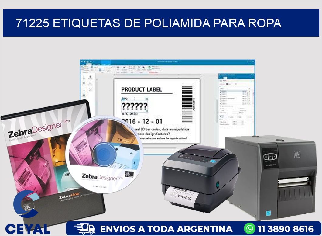 71225 ETIQUETAS DE POLIAMIDA PARA ROPA