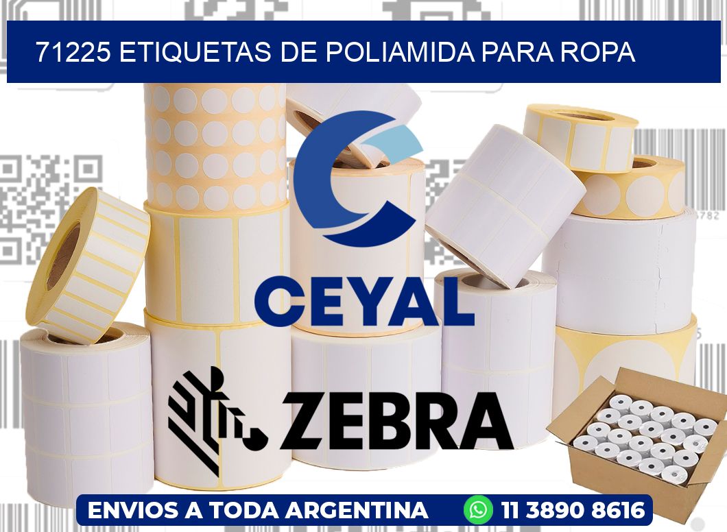 71225 ETIQUETAS DE POLIAMIDA PARA ROPA