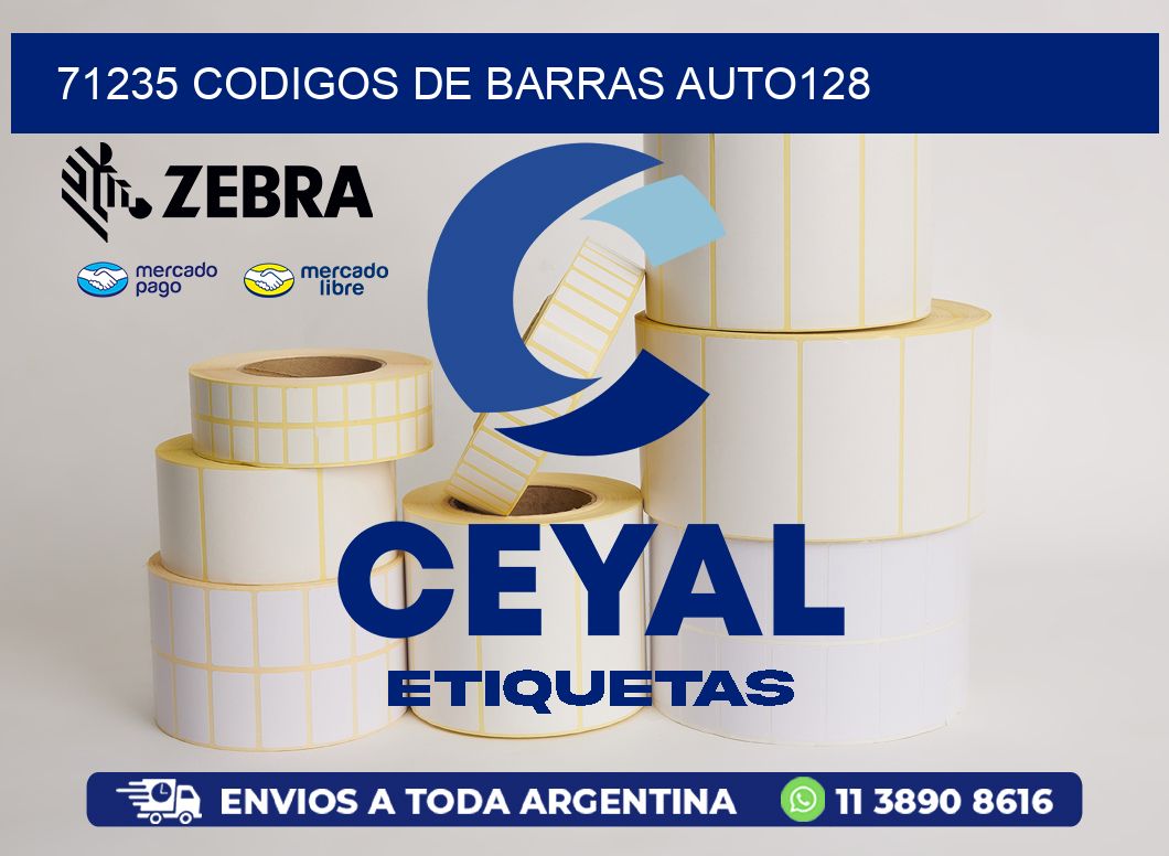 71235 CODIGOS DE BARRAS AUTO128