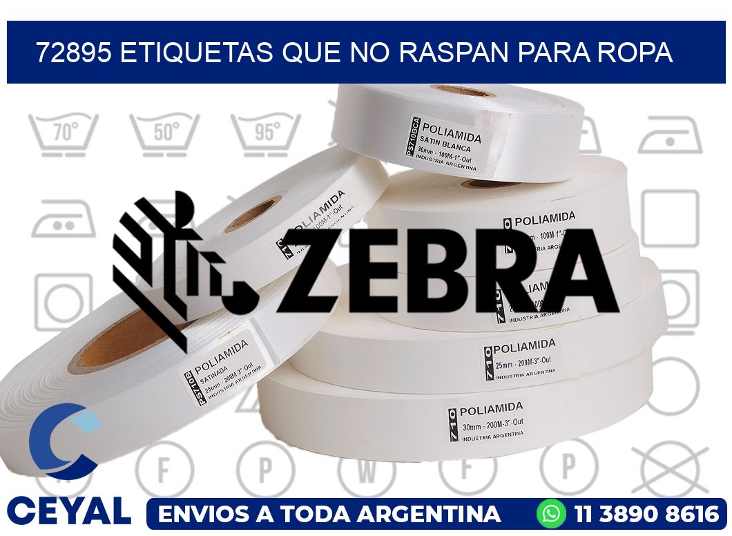 72895 ETIQUETAS QUE NO RASPAN PARA ROPA