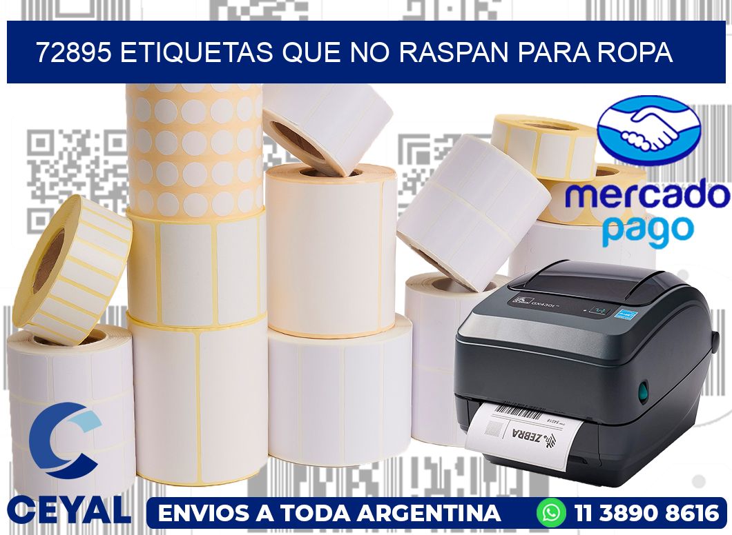72895 ETIQUETAS QUE NO RASPAN PARA ROPA