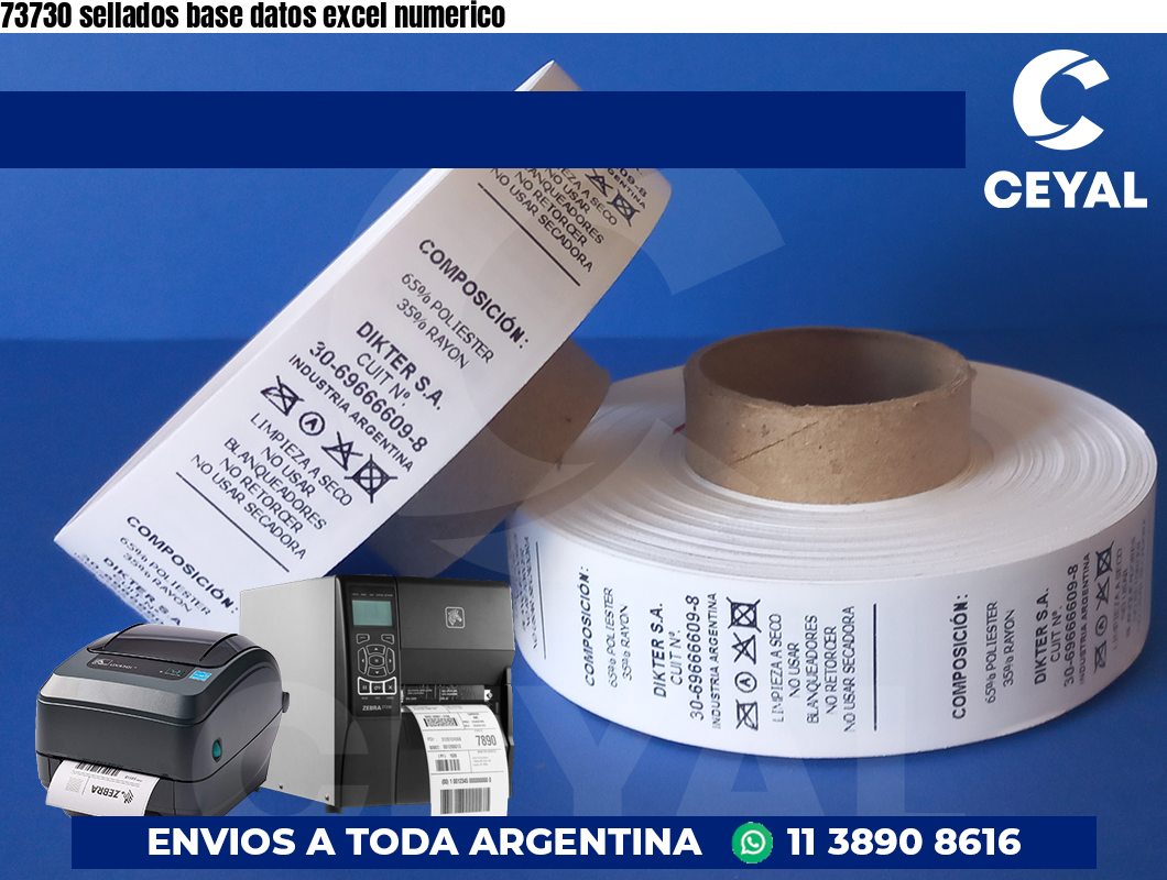 73730 sellados base datos excel numerico