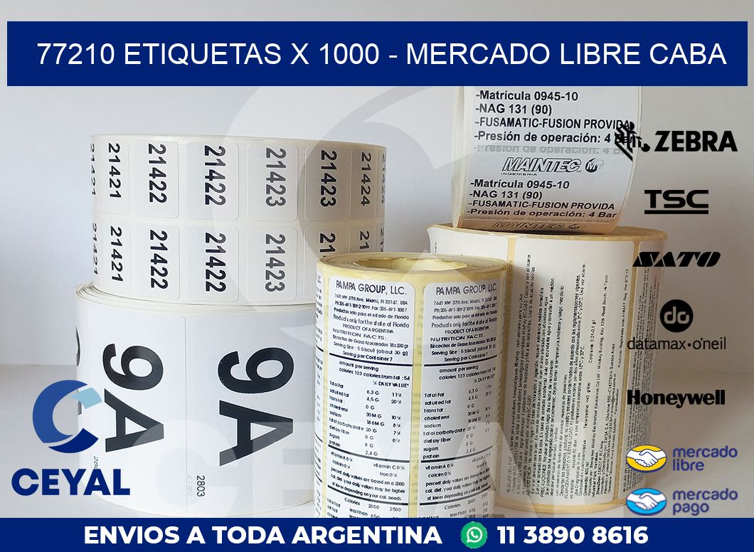 77210 ETIQUETAS X 1000 – MERCADO LIBRE CABA