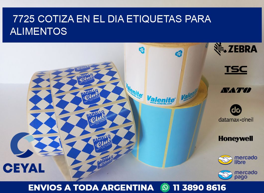 7725 COTIZA EN EL DIA ETIQUETAS PARA ALIMENTOS
