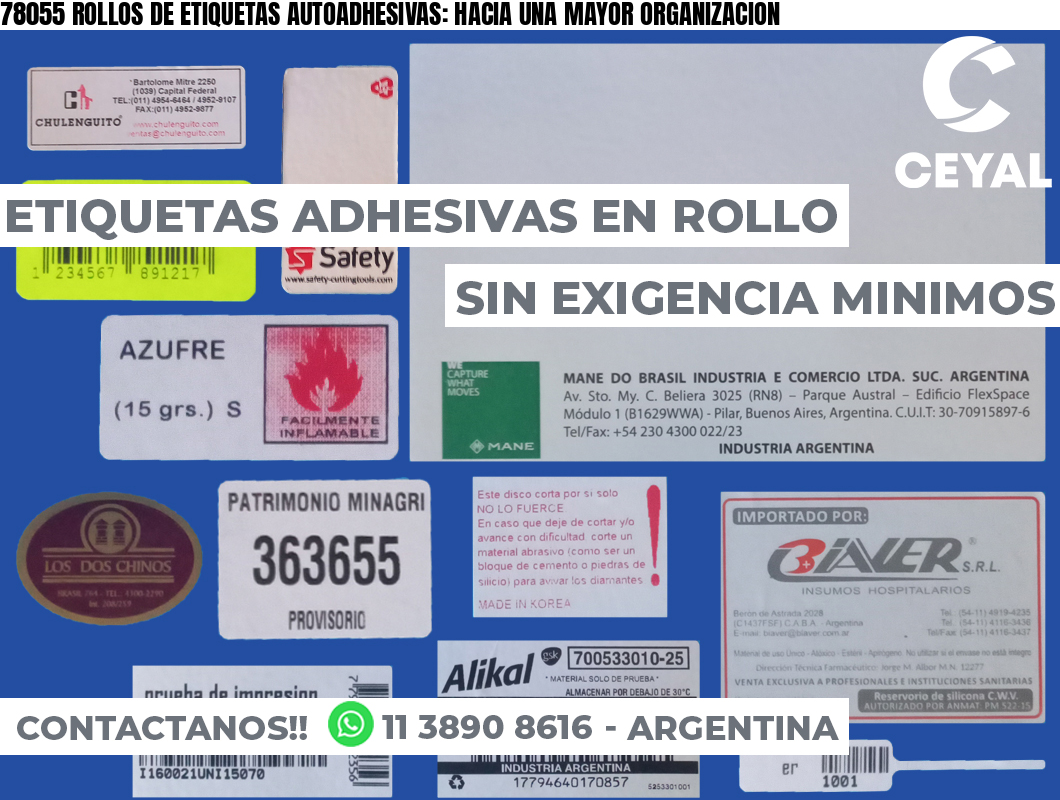 78055 ROLLOS DE ETIQUETAS AUTOADHESIVAS: HACIA UNA MAYOR ORGANIZACION