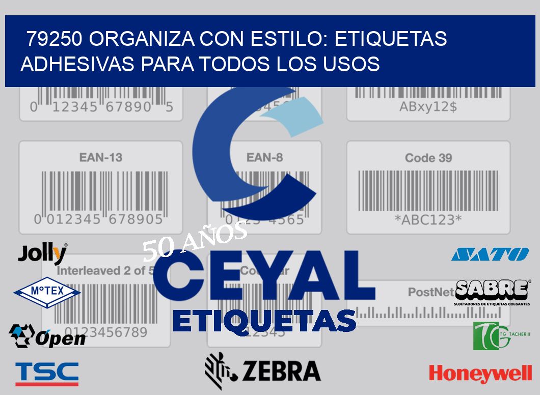 79250 Organiza con Estilo: Etiquetas Adhesivas para Todos los Usos
