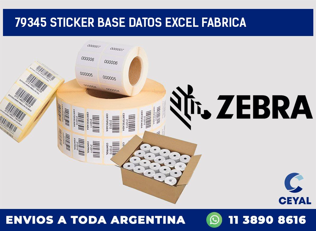 79345 sticker base datos excel fabrica