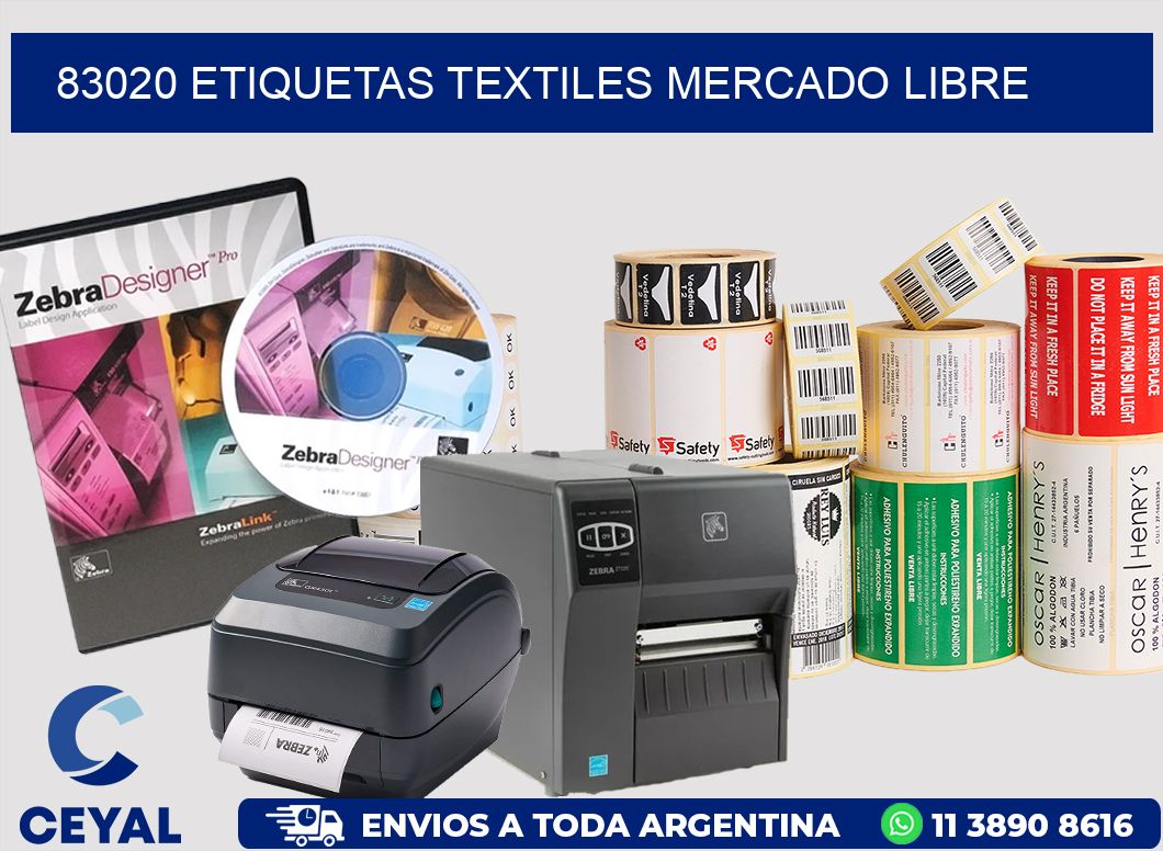 83020 ETIQUETAS TEXTILES MERCADO LIBRE