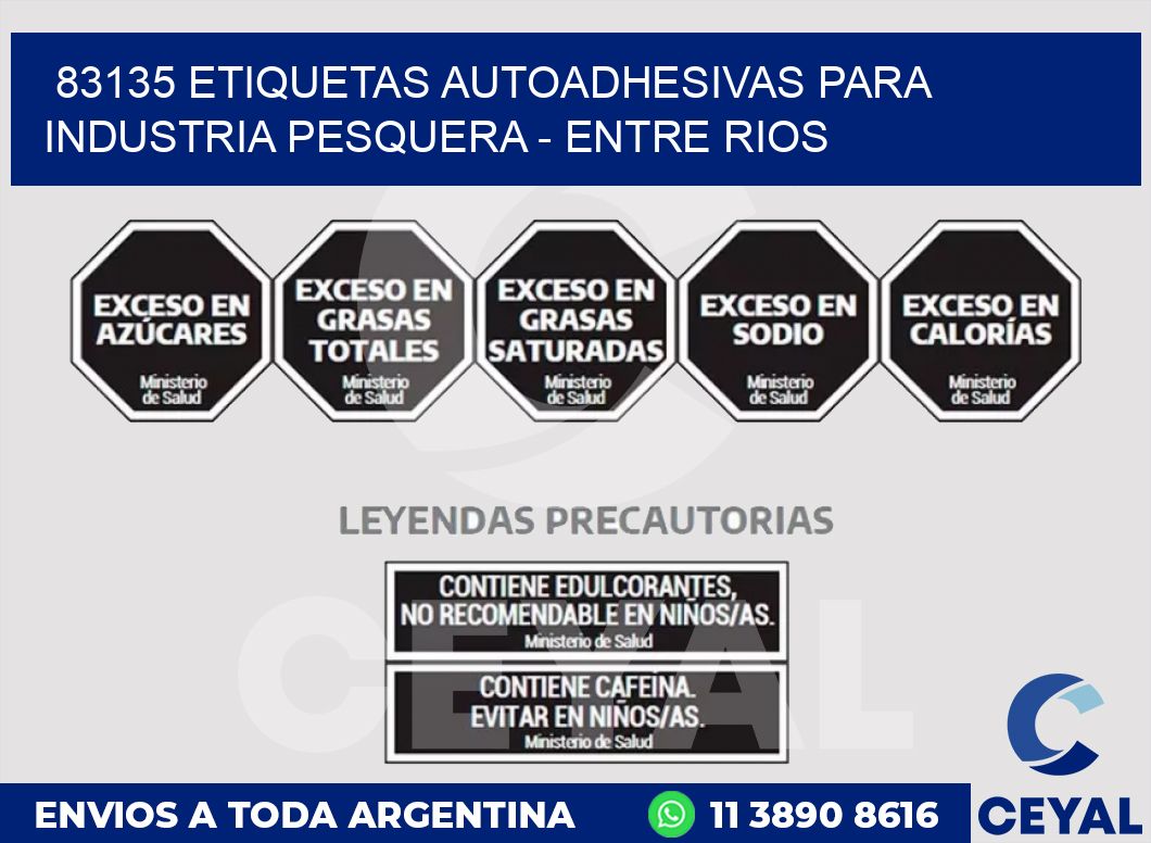 83135 ETIQUETAS AUTOADHESIVAS PARA INDUSTRIA PESQUERA - ENTRE RIOS