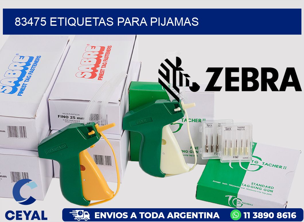 83475 ETIQUETAS PARA PIJAMAS