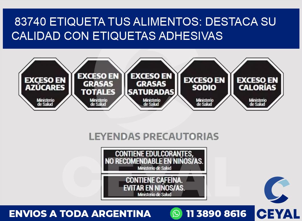 83740 ETIQUETA TUS ALIMENTOS: DESTACA SU CALIDAD CON ETIQUETAS ADHESIVAS