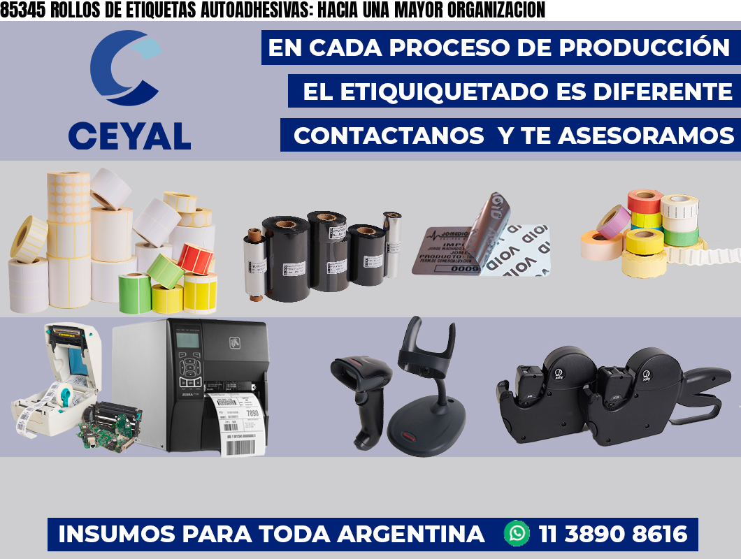 85345 ROLLOS DE ETIQUETAS AUTOADHESIVAS: HACIA UNA MAYOR ORGANIZACION
