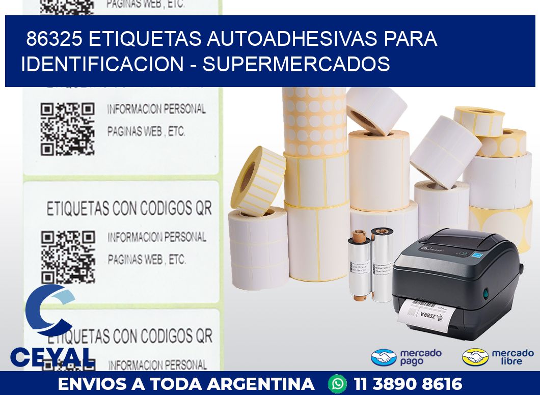 86325 ETIQUETAS AUTOADHESIVAS PARA IDENTIFICACION – SUPERMERCADOS