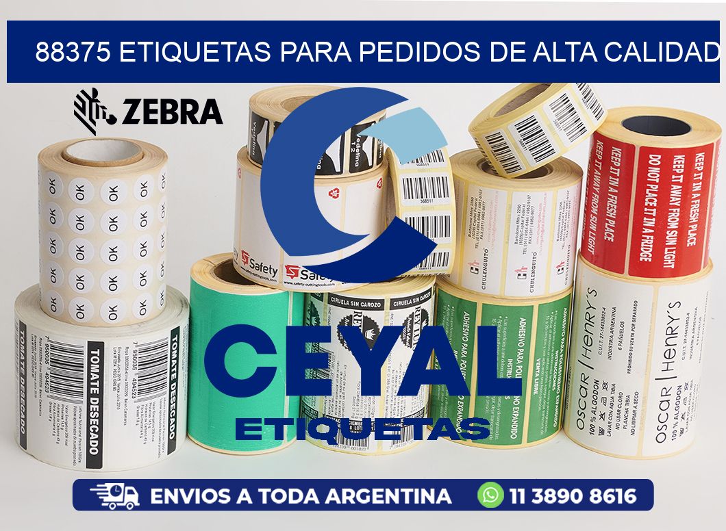 88375 ETIQUETAS PARA PEDIDOS DE ALTA CALIDAD