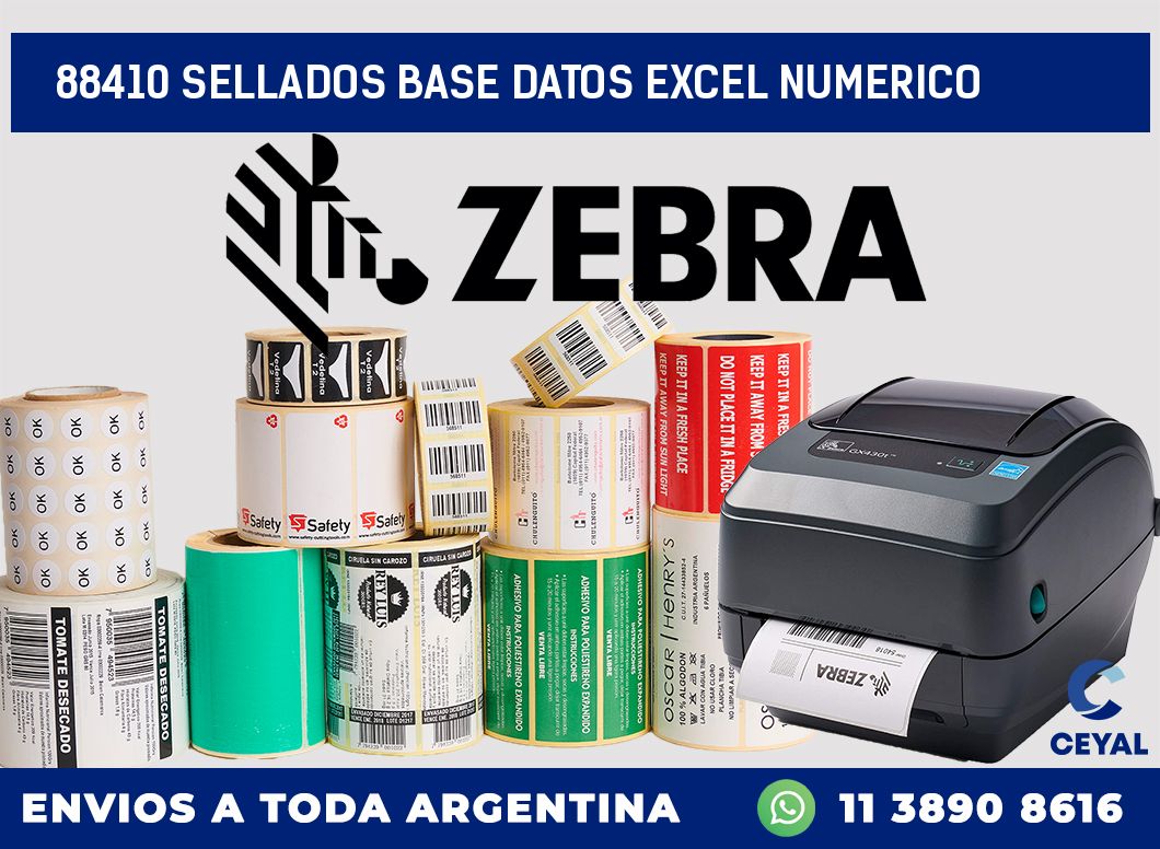 88410 sellados base datos excel numerico