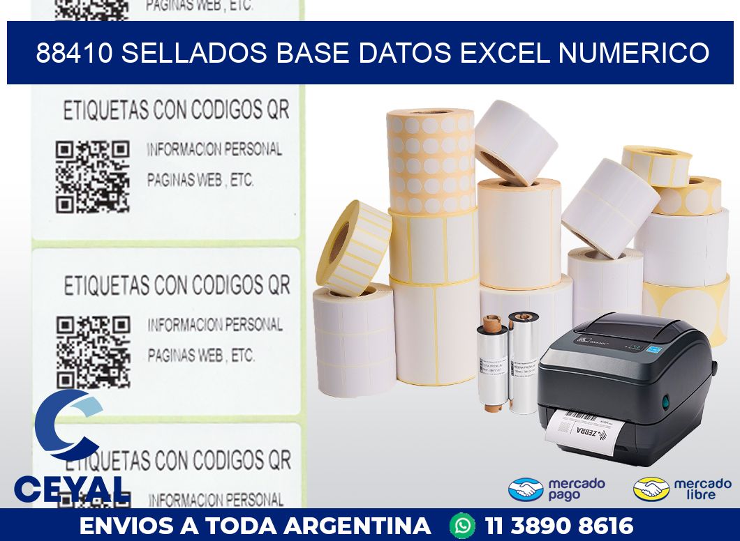 88410 sellados base datos excel numerico