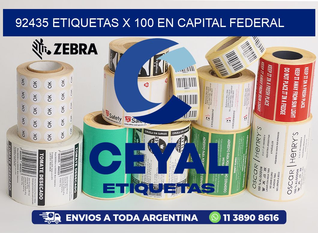92435 ETIQUETAS X 100 EN CAPITAL FEDERAL