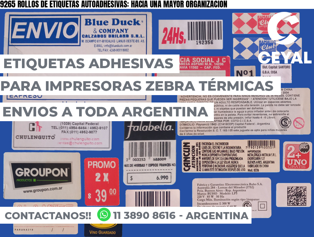 9265 ROLLOS DE ETIQUETAS AUTOADHESIVAS: HACIA UNA MAYOR ORGANIZACION