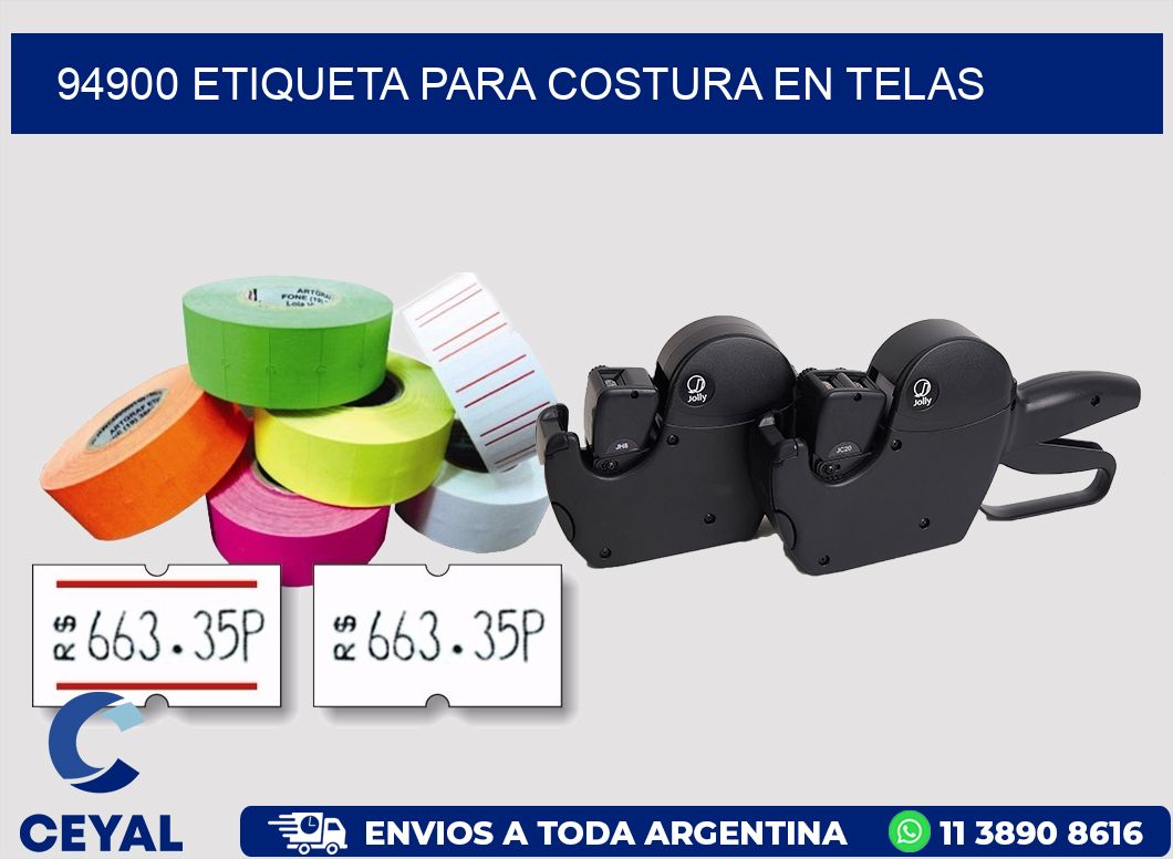 94900 ETIQUETA PARA COSTURA EN TELAS