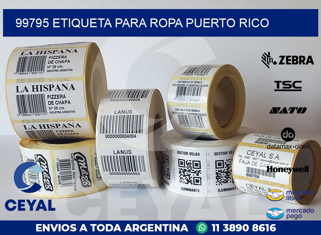 99795 ETIQUETA PARA ROPA PUERTO RICO