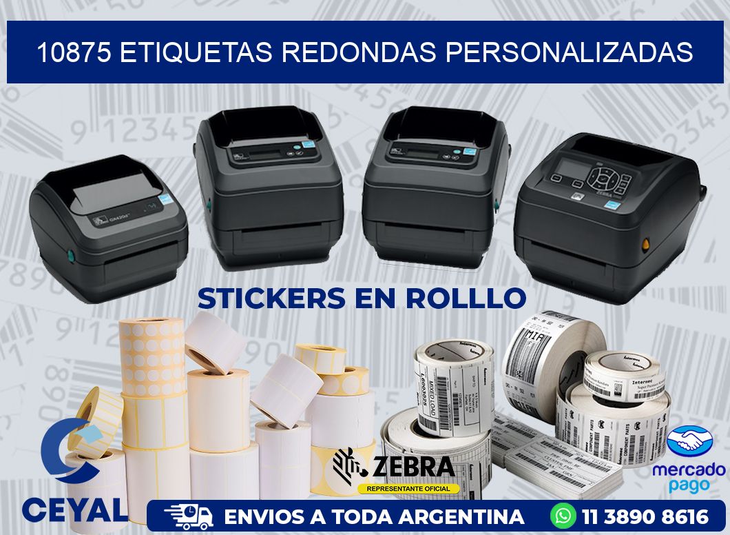 10875 ETIQUETAS REDONDAS PERSONALIZADAS