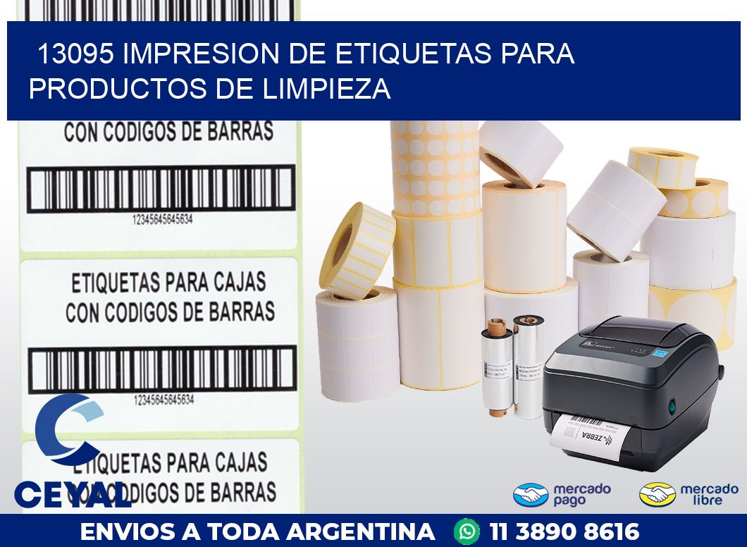13095 IMPRESION DE ETIQUETAS PARA PRODUCTOS DE LIMPIEZA