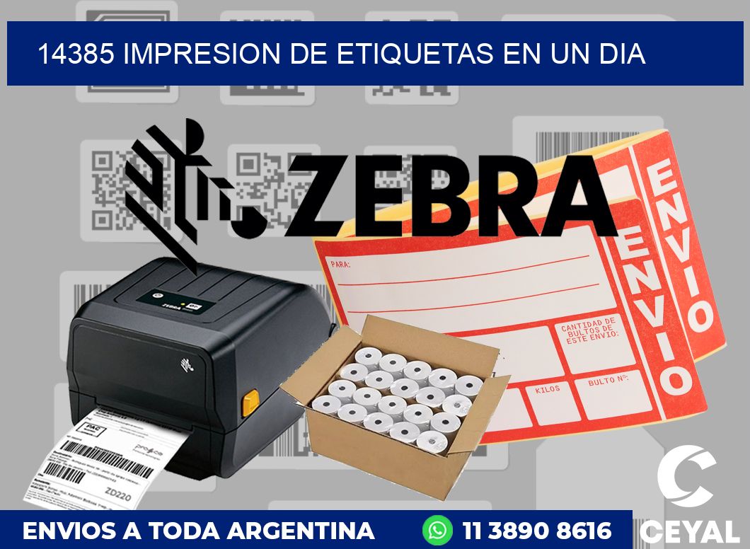 14385 IMPRESION DE ETIQUETAS EN UN DIA