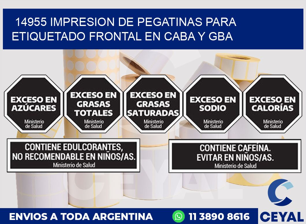 14955 IMPRESION DE PEGATINAS PARA ETIQUETADO FRONTAL EN CABA Y GBA